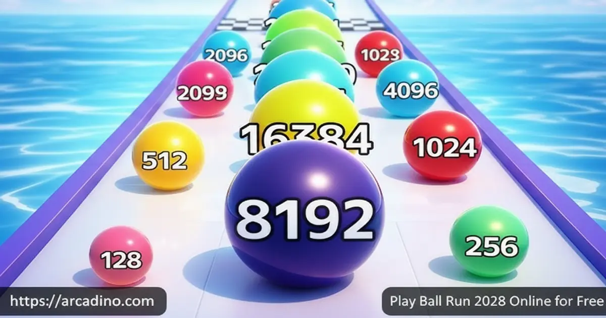 Play Ball Run 2048 Online for Free