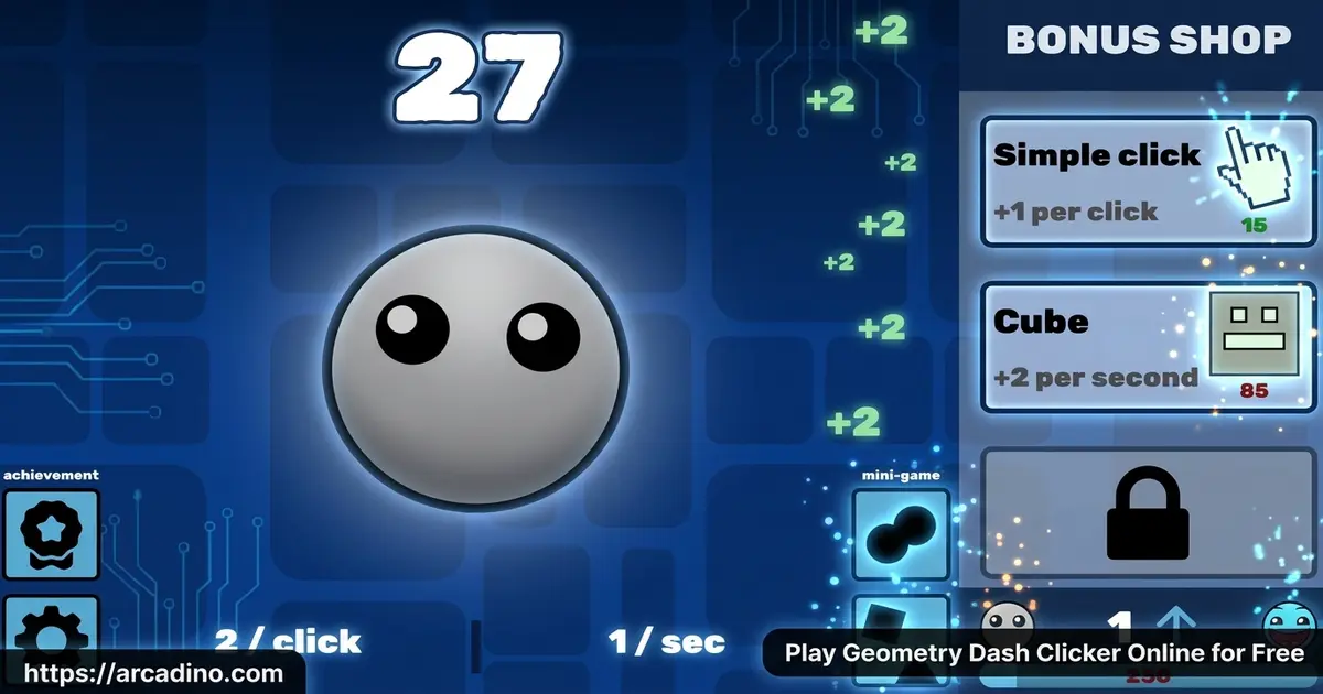 Play Geometry Dash Clicker Online for Free